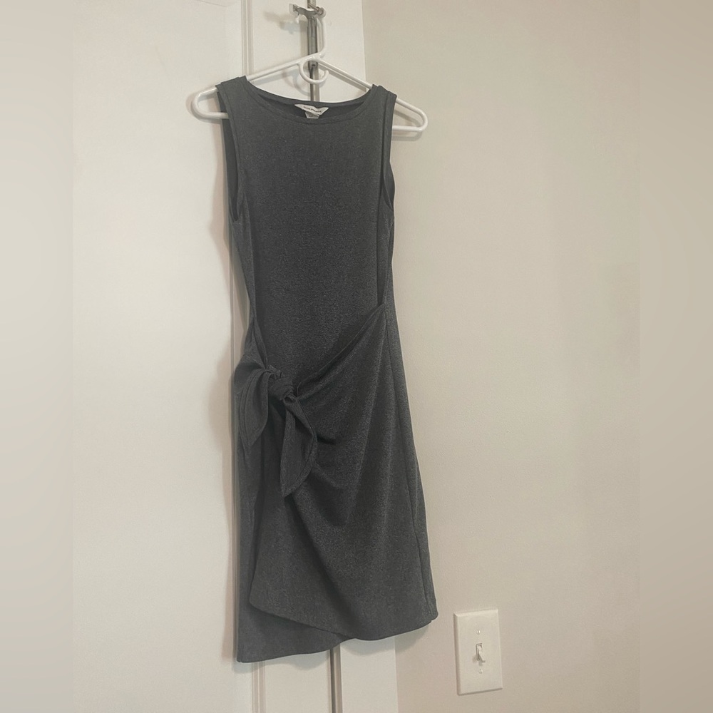 Club Monaco tie front dress. Size small. Grey.
